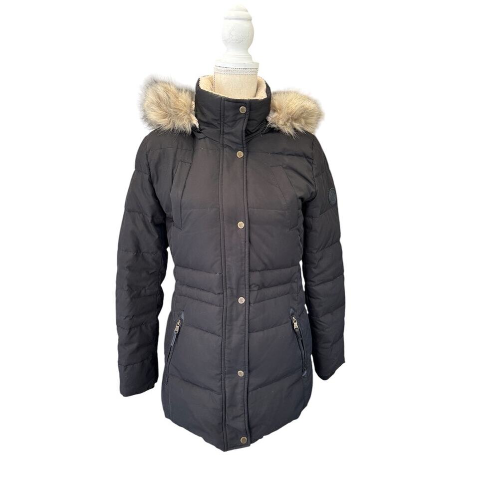 "LAUREN RALPH LAUREN" Winter Puffer Coat,Faux Fur Hood,‎ XS